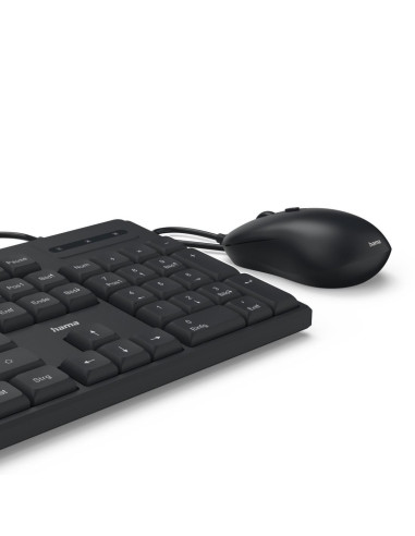HAMA Жичен комплект клавиатура и мишка CKM-200, USB-A, USB-C