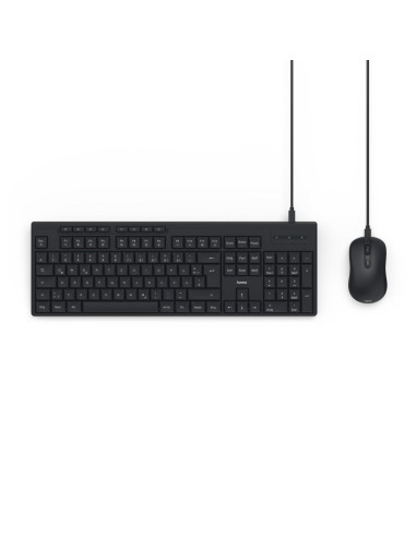 HAMA Жичен комплект клавиатура и мишка CKM-200, USB-A, USB-C