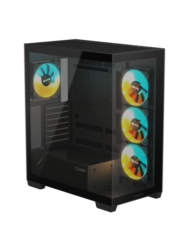 Кутия Gigabyte C500 PANORAMIC Stealth Black - Mid-Tower