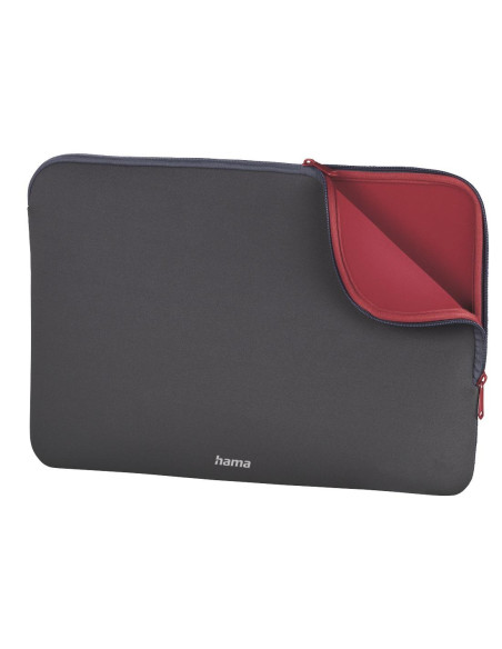 Калъф за лаптоп HAMA Neoprene, До 40 cm (15.6-quot,), Цип, Сив