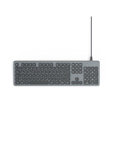 HAMA Жична Клавиатура -quot,CK-400-quot,, Х-структурна, USB-A, USB-C, AI бутон, светеща