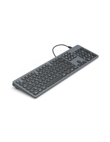 HAMA Жична Клавиатура -quot,CK-400-quot,, Х-структурна, USB-A, USB-C, AI бутон, светеща