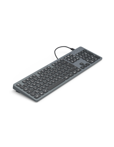 HAMA Жична Клавиатура -quot,CK-400-quot,, Х-структурна, USB-A, USB-C, AI бутон, светеща