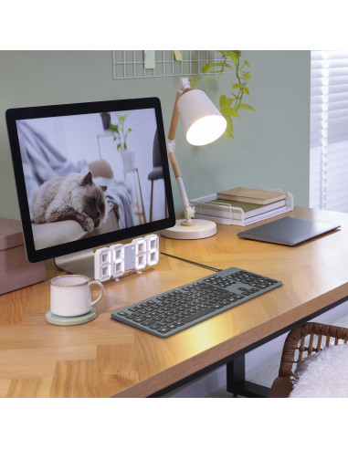 HAMA Жична Клавиатура -quot,CK-400-quot,, Х-структурна, USB-A, USB-C, AI бутон, светеща