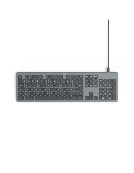 HAMA Жична Клавиатура -quot,CK-400-quot,, Х-структурна, USB-A, USB-C, AI бутон, светеща