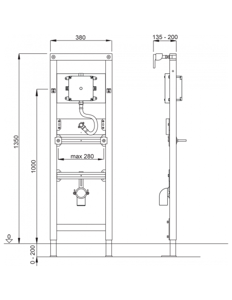 Структура за писоар - комплект LIV /4060452775/