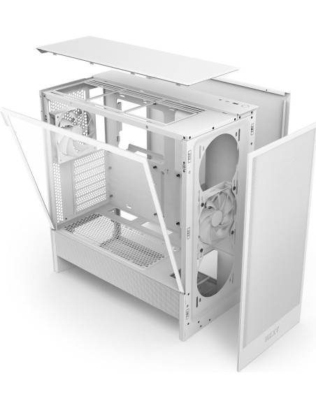 Кутия NZXT H5 Flow 2024 White, Mid-Tower