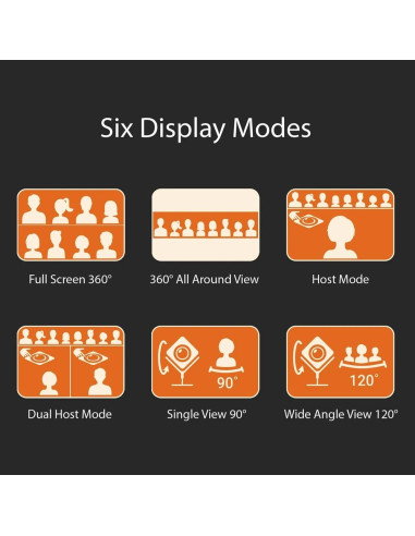 Уеб камера j5create JVCU360 All Around UltraHD,1080p, микрофон, USB, 360-deg,