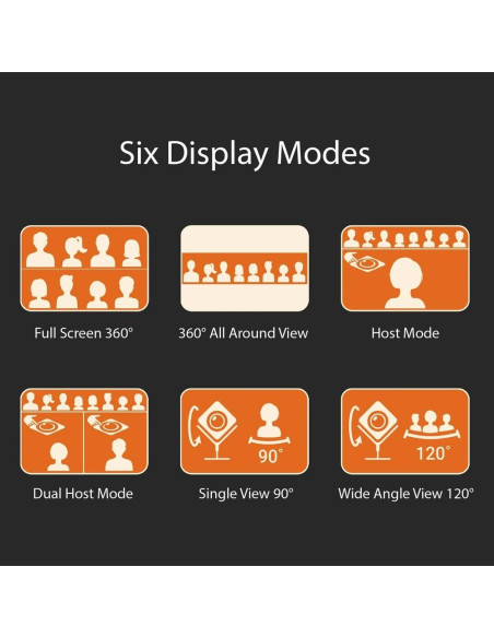 Уеб камера j5create JVCU360 All Around UltraHD,1080p, микрофон, USB, 360-deg,