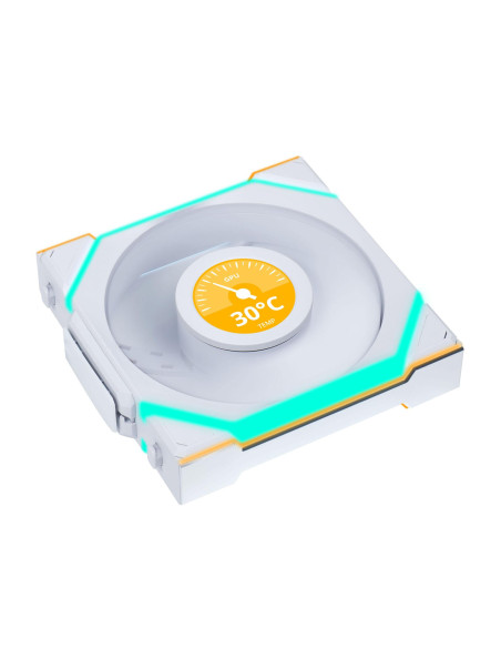 Вентилатор Lian Li UNI FAN SL Wireless LCD Reverse Blade ARGB PWM - 120 mm Бял