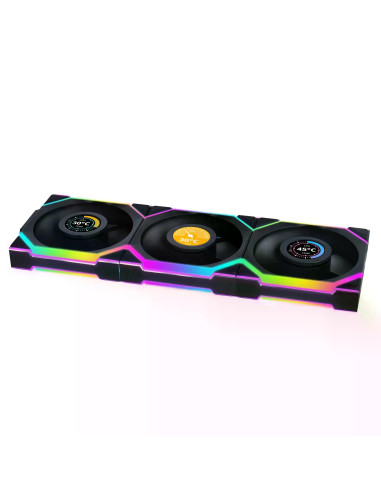 Вентилатори 3бр Lian Li UNI FAN SL Wireless LCD ARGB PWM - 120 mm Черен
