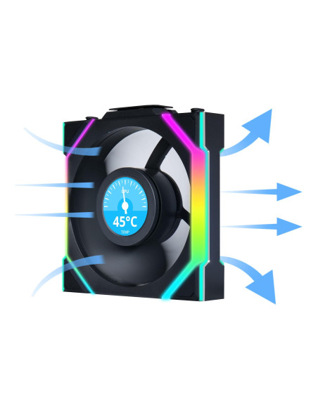 Вентилатори 3бр Lian Li UNI FAN SL Wireless LCD ARGB PWM - 120 mm Черен