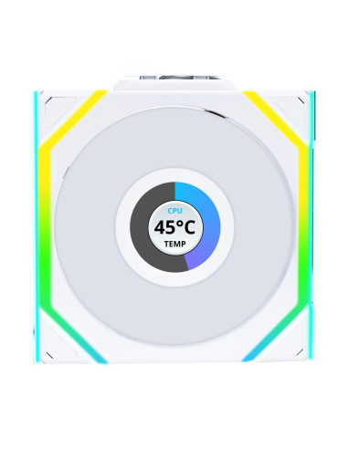 Вентилатори 3бр Lian Li UNI FAN SL Wireless LCD ARGB PWM - 120 mm Бели