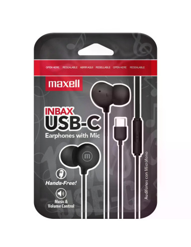 Слушалки тапи с микрофон MAXELL IN-BAX, USB-C