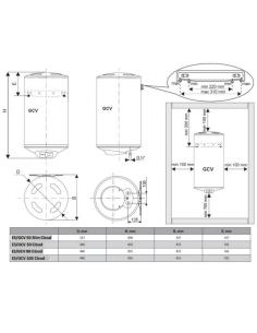 Електрически бойлер TESY BiLight Cloud 80л. 3000W, вертикален, WiFi