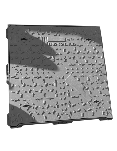 Чугунен капак D400 790x790 плътен, квадратен