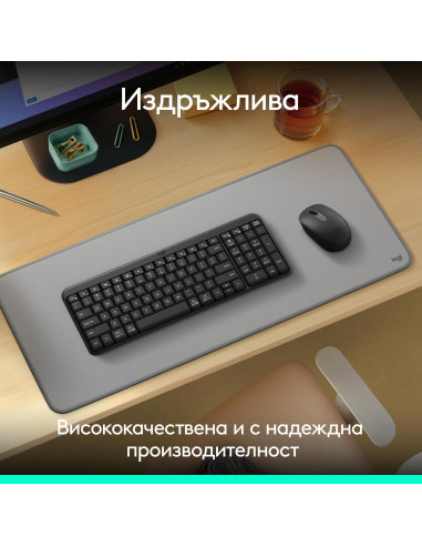 Безжичен комплект Logitech MK250 Graphite - Кирилизирана