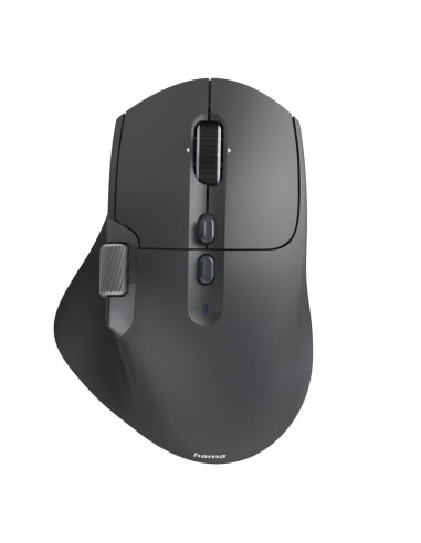 HAMA Мишка -bdquo,WM-900-ldquo, мултифункционална, ергономична, Bluetooth, батерия, RGB, черна