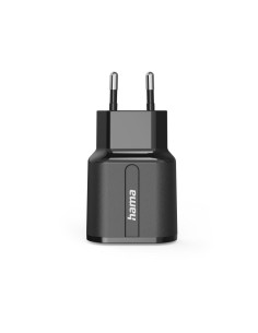 Зарядно HAMA 220V, 2 x USB-A, 12W, Черен 2