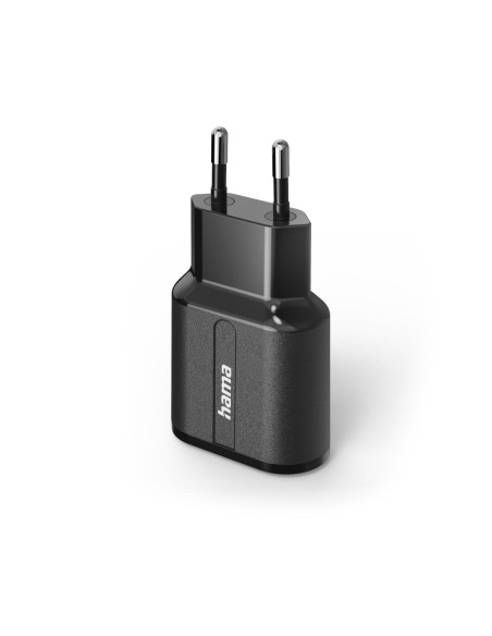 Зарядно HAMA 220V, 2 x USB-A, 12W, Черен