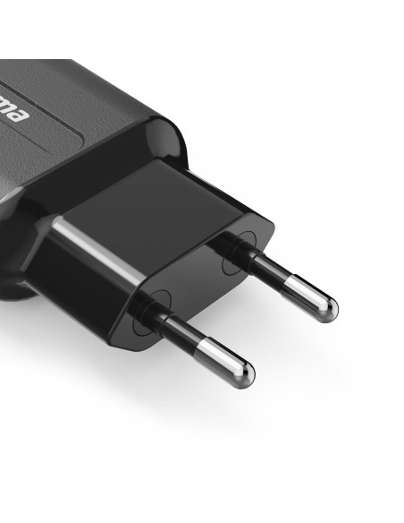 Зарядно HAMA 220V, 2 x USB-A, 12W, Черен