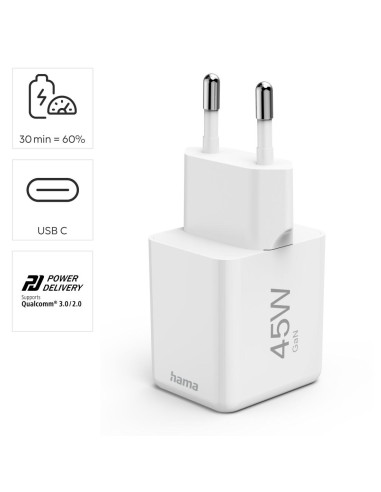 HAMA Бързо супер мини GaN зарядно, 45W, 201983