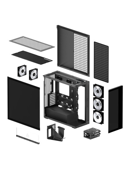 Кутия за компютър Arctic Xtender VG Mirror - Black Mid-Tower