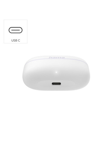 HAMA Блутут слушалки -quot,Freedom Buddy II-quot,, True Wireless, Бял