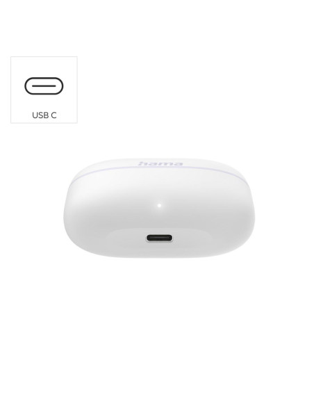 HAMA Блутут слушалки -quot,Freedom Buddy II-quot,, True Wireless, Бял