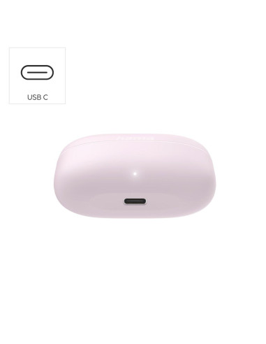 HAMA Блутут слушалки -quot,Freedom Buddy II-quot,, True Wireless, Розов