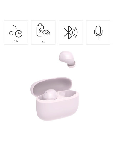 HAMA Блутут слушалки -quot,Freedom Buddy II-quot,, True Wireless, Розов