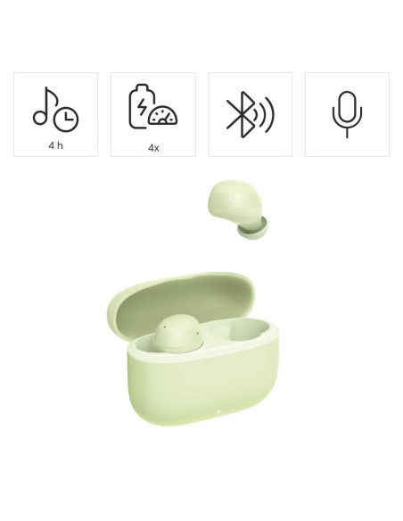 HAMA Блутут слушалки -quot,Freedom Buddy II-quot,, True Wireless, Зелен