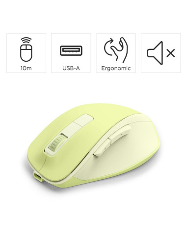 HAMA Безжична оптична мишка WM-500 Recharge, зелена, 6 бут.,800/1200/1600 dpi, безшумна