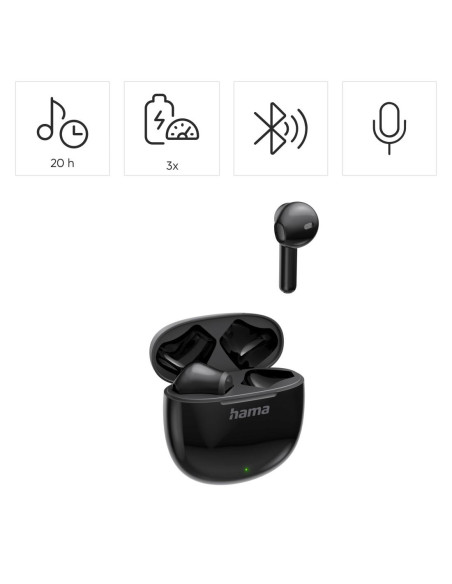 Hama Блутут слушалки -quot,Action One-quot,, TWS, Earbuds, черно