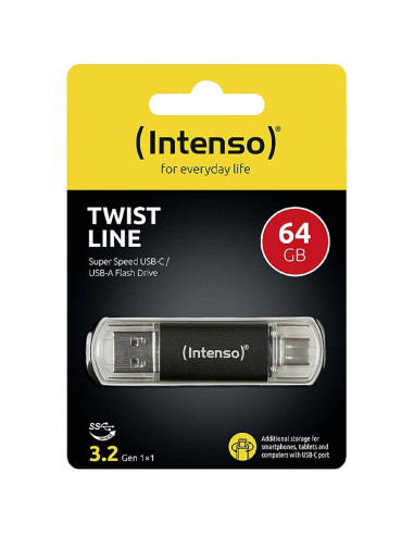 Intenso USB Flash Drive 3.2 64GB Twist Line