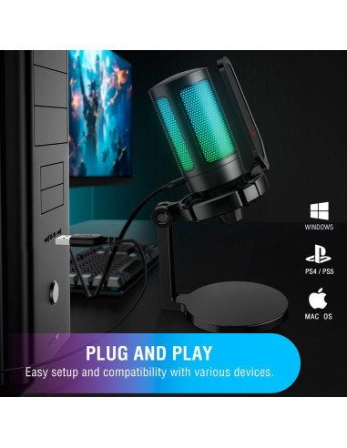 Настолен микрофон FIFINE A6NEO RGB - Black
