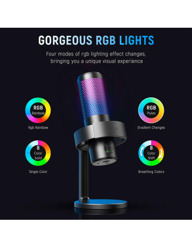 Настолен микрофон FIFINE A9 RGB 4 Polar Patterns- Black