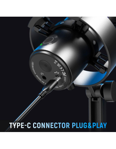 Настолен микрофон FIFINE A9 RGB 4 Polar Patterns- Black