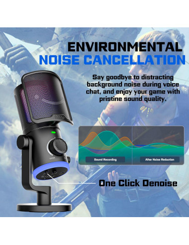 Настолен микрофон FIFINE AM6 RGB - Black