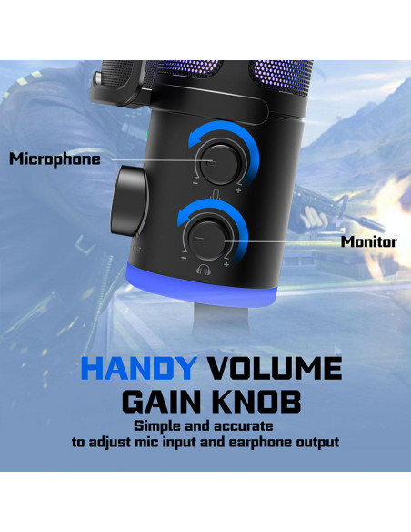 Настолен микрофон FIFINE AM6 RGB - Black