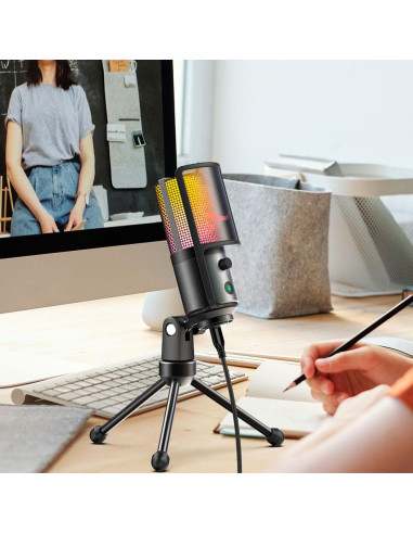 Настолен микрофон FIFINE K669 PRO2 RGB - Black