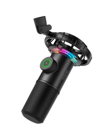 Настолен микрофон FIFINE K658 Dynamic RGB - Black