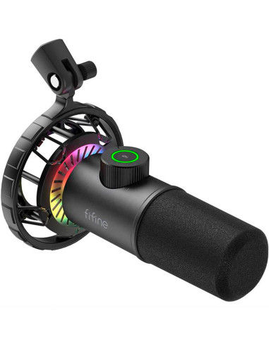Настолен микрофон FIFINE K658 Dynamic RGB - Black