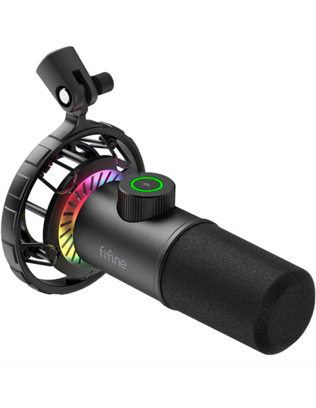 Настолен микрофон FIFINE K658 Dynamic RGB - Black
