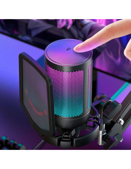 Микрофон със стойка FIFINE A6T RGB - Black