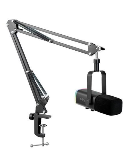 Микрофон със стойка FIFINE AM8T Dynamic RGB - Black