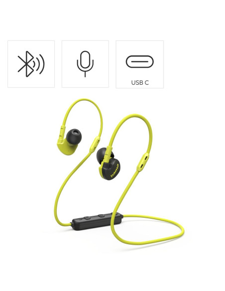 HAMA Блутут слушалки, спортни, -quot,Freedom Athletics III-quot,, с микрофон, жълто и черно