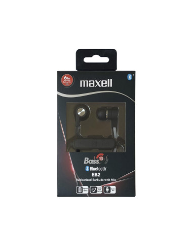 Слушалки с микрофон тапи блутут B13-EB2  BASS 13 черни MAXELL