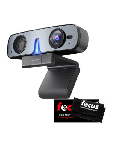 ROCWARE RC08P Уеб камера 2K,90 градуса,4x зуум, USB 2.0,USB-C