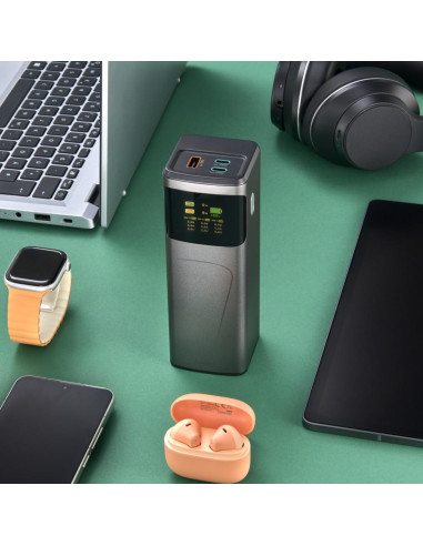 HAMA Външна батерия -bdquo,High Power-ldquo,, 200 W, 24000 mAh, 2x USB-C, USB-A, бързо зареждане